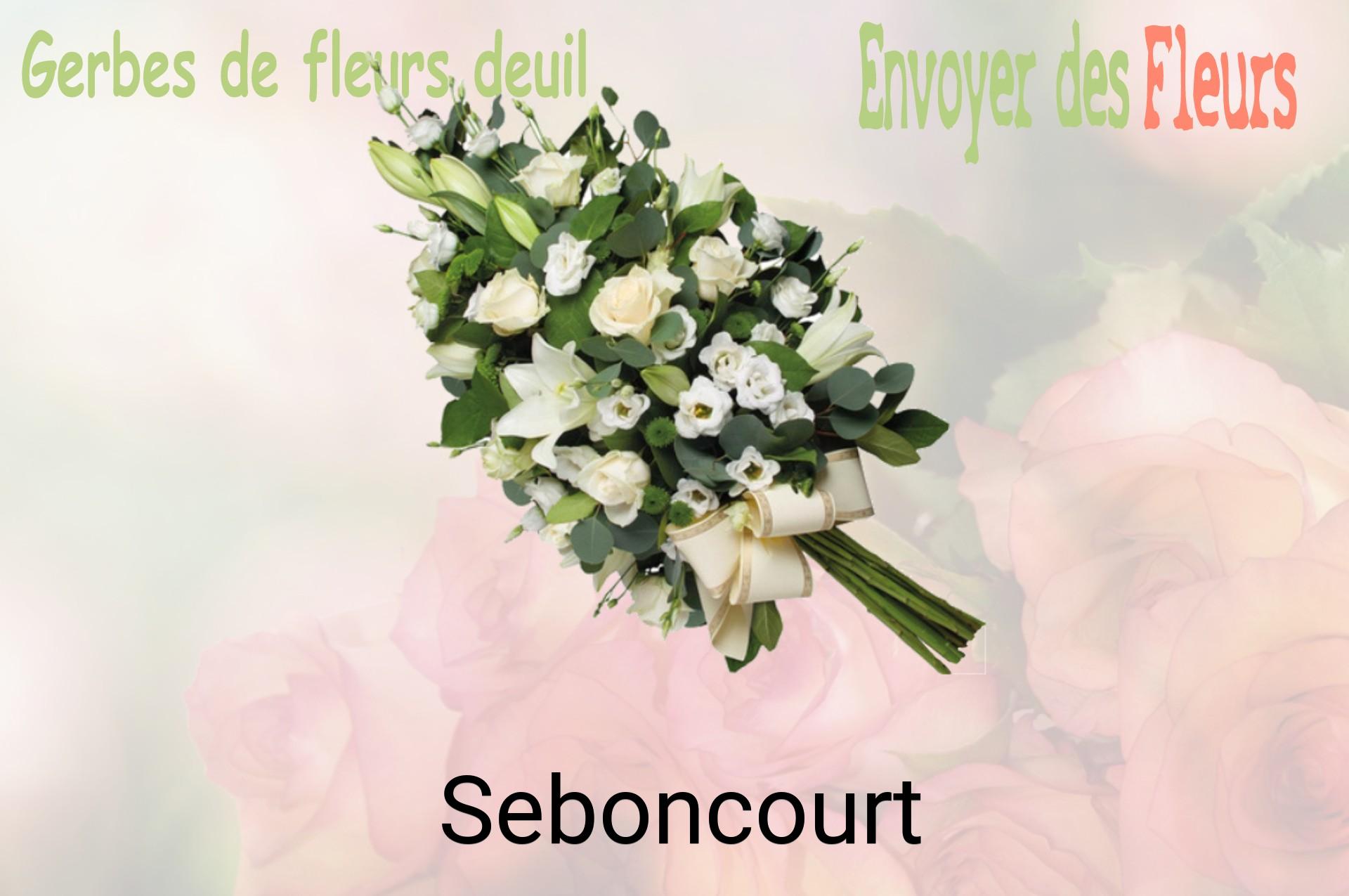 Gerbe de fleurs de deuil livrée à Seboncourt
